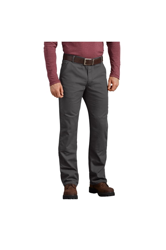 Men's FLEX Regular Fit Duck Double Knee Pants, Stonewashed Slate, 34X32