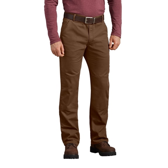 Dickies Men's FLEX Regular Fit Duck Double Knee Pants | Durable Stretch Canvas Work Pants with Reinforced Knees & Utility Pockets