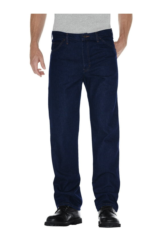 Men's Regular Fit Jeans, Straight Leg Denim Work Pants, 5-Pocket Design, Durable Cotton Fabric for Comfort and Long Wear