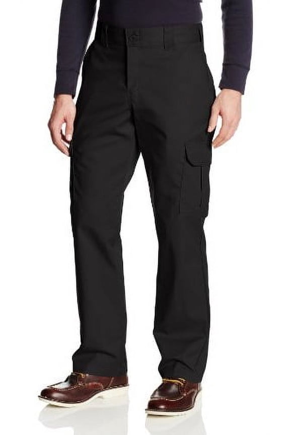 Men's Regular Straight Stretch Twill Cargo Pant, Black, 32x30