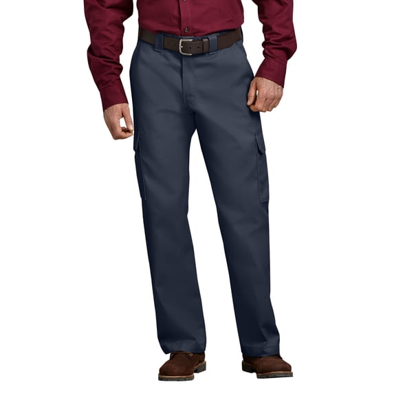 Dickies Men's Relaxed Fit Cargo Work Pants, Dark Navy, 44X32