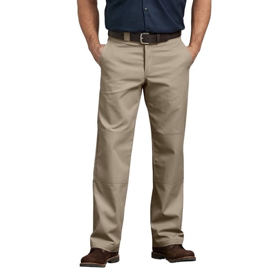 Dickies Men's Relaxed Fit Double Knee Work Pants, Durable Twill Fabric Workwear with Reinforced Knees and Multi-Use Pockets for Jobsite Use