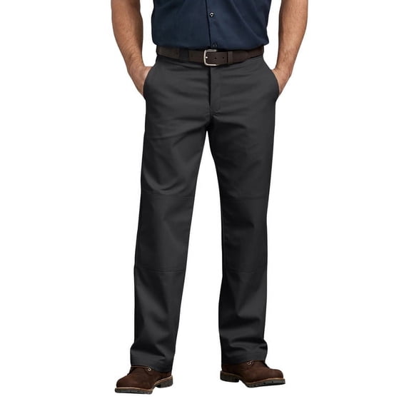 Dickies Men's Relaxed Fit Double Knee Work Pants, Black, 30X32