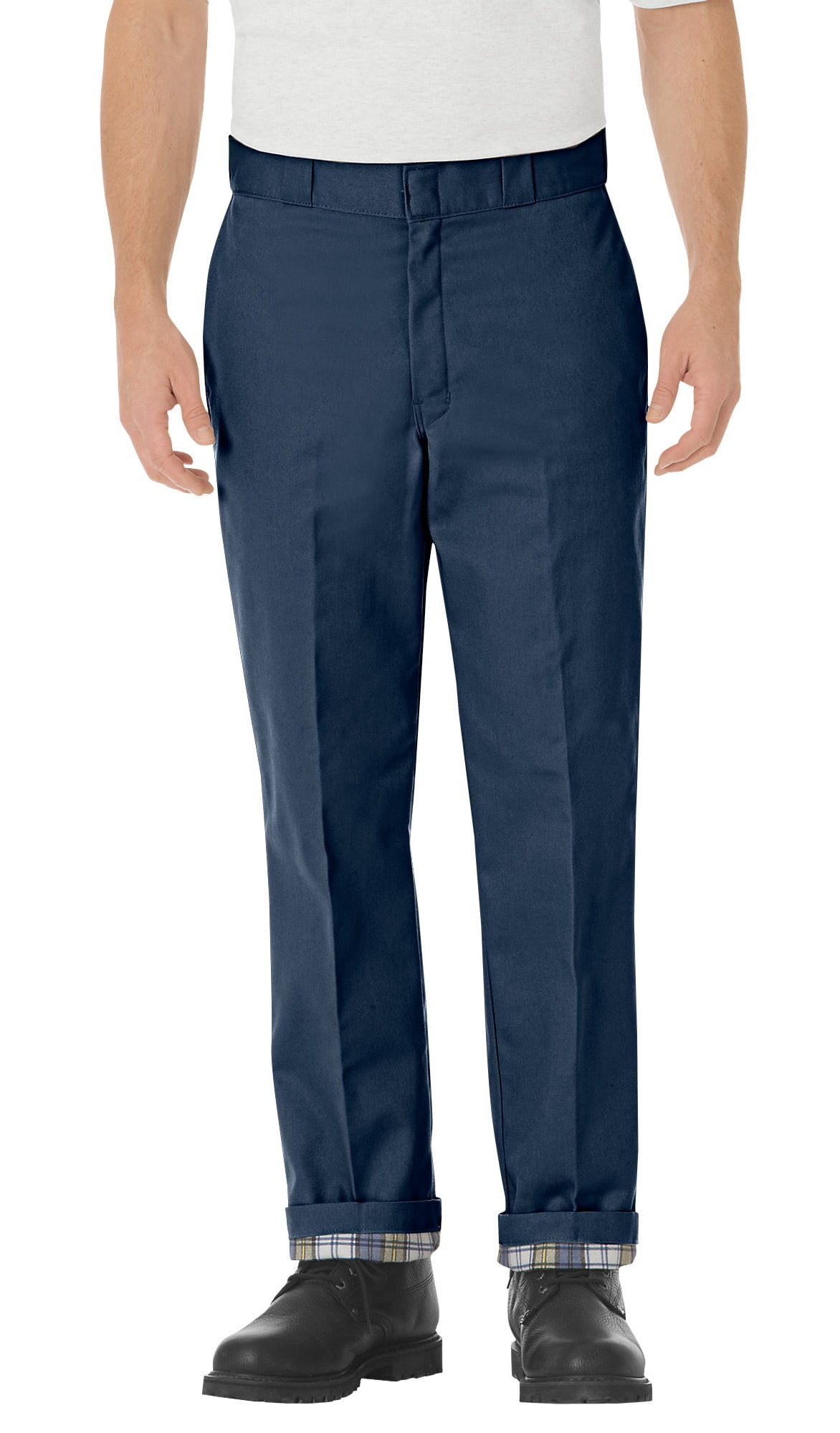 Dickies Men's Relaxed Fit Flannel Lined Work Pants Navy 38W