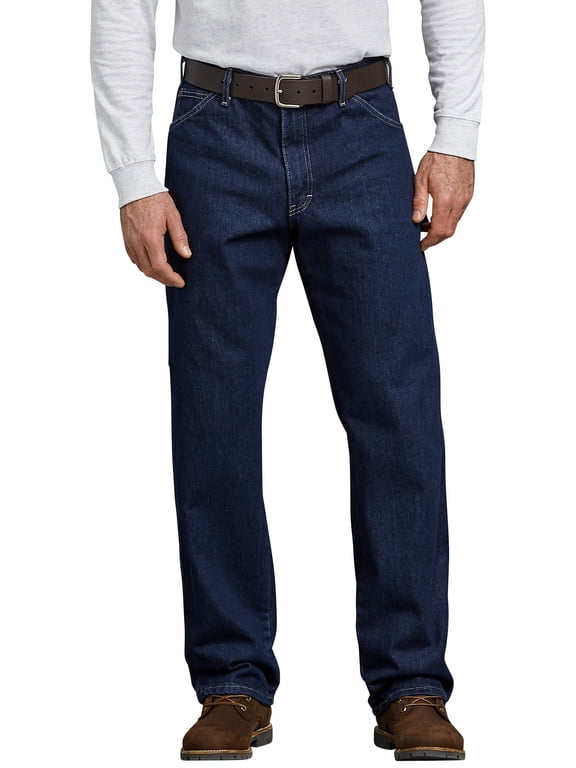 Men's Relaxed Fit Heavyweight Carpenter Jeans, Rinsed Indigo Blue, 36X30