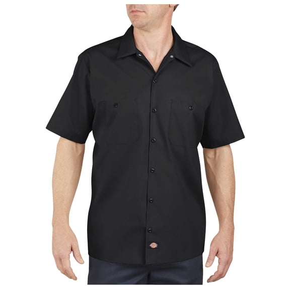 Dickies Ls535 Short Sleeve Industrial Work Shirt-Black-L
