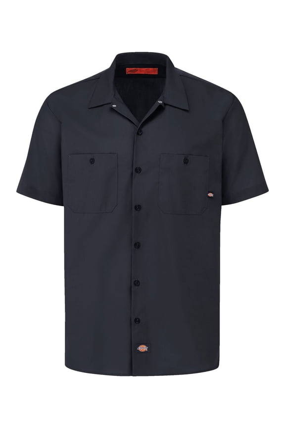 Ls535 Short Sleeve Industrial Work Shirt-Black-Xl