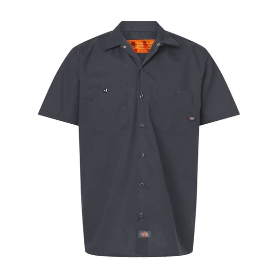 Dickies Ls535 Short Sleeve Industrial Work Shirt-Charcoal-S