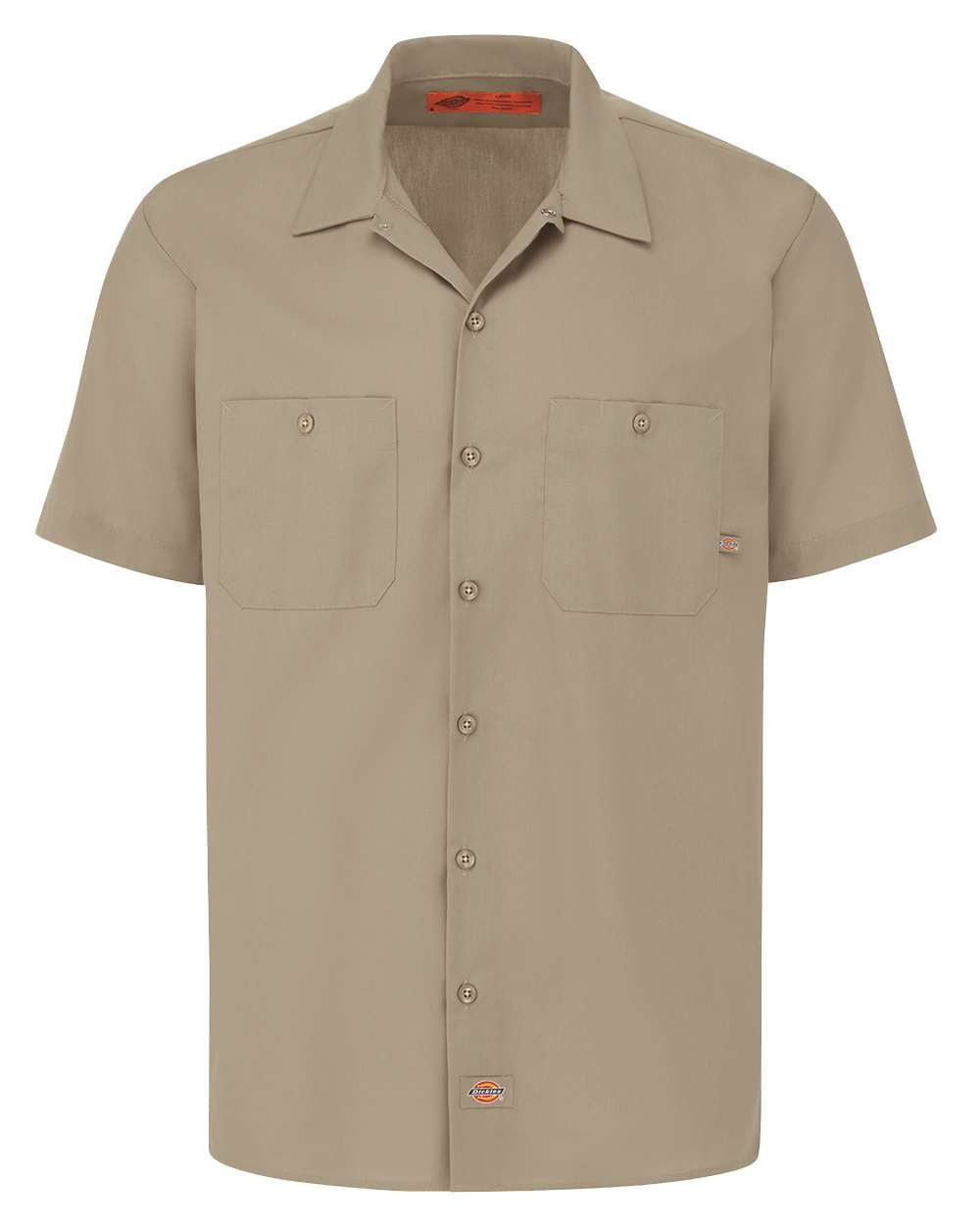 Dickies Men's Industrial Short Sleeve Work Shirt Desert Sand L