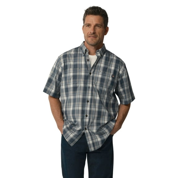Dickies Men's Short Sleeve Woven Work Shirt | Durable Twill Fabric, Button Front, Chest Pockets, Wrinkle Resistant, Everyday Comfort