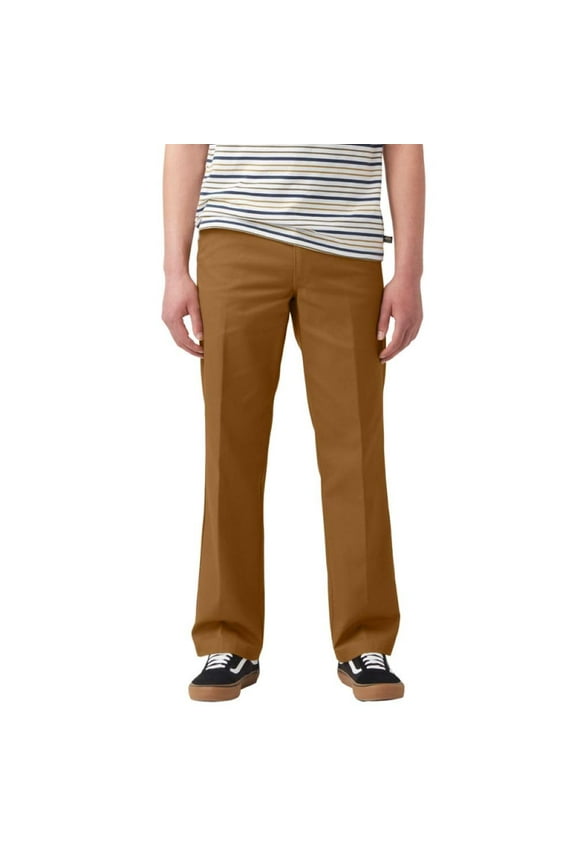Men's Skateboarding Regular Fit Twill Pants, Brown Duck, 32W x 30L