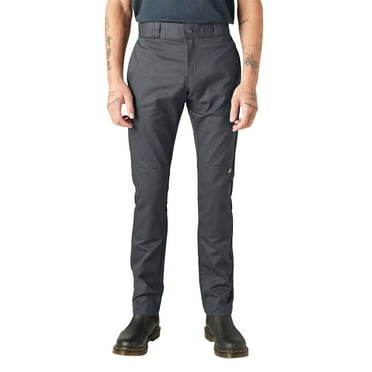 Dickies Men's Skinny Fit Double Knee Work Pants, Timber Brown, 32W x 34L