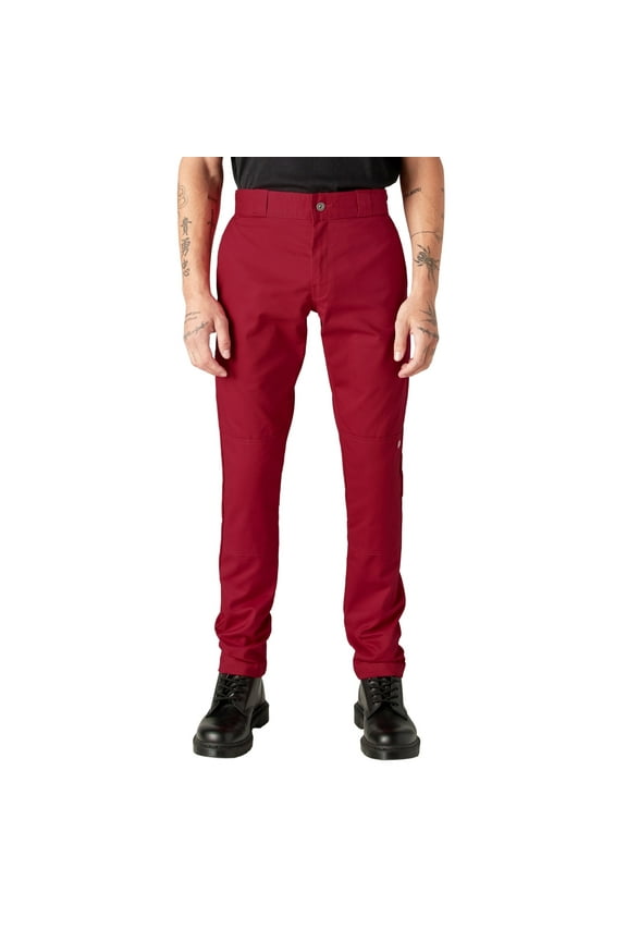 Men's Skinny Fit Double Knee Work Pants