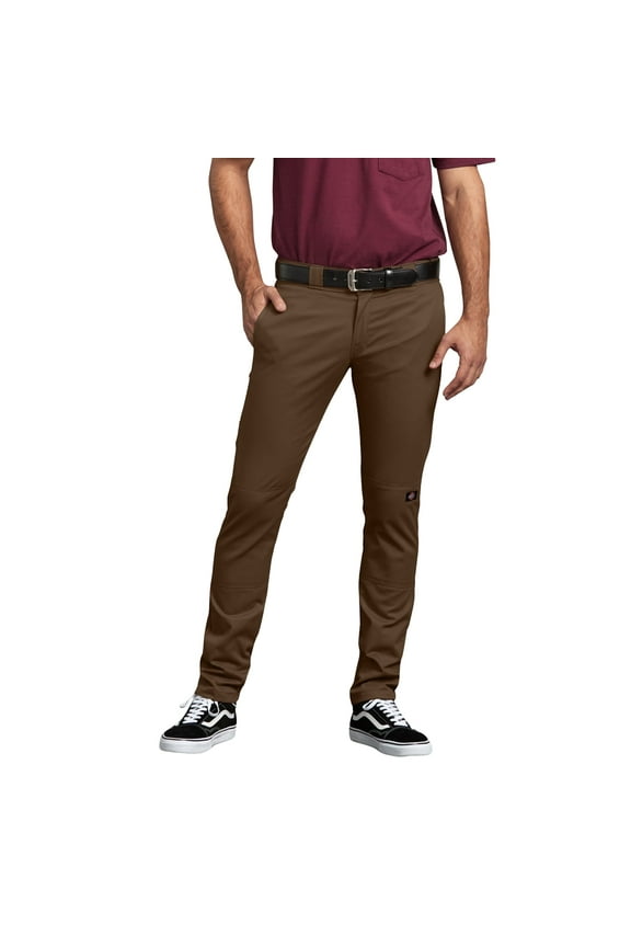 Men's Skinny Fit Double Knee Work Pants