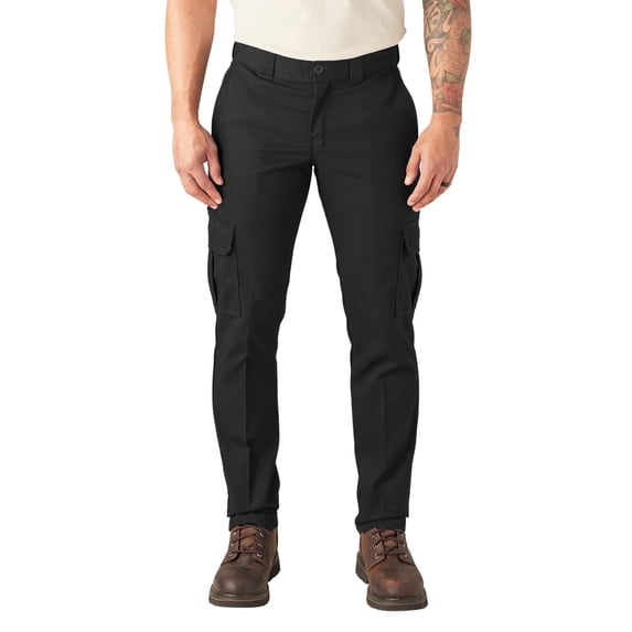 Dickies Men's Slim Fit Cargo Pants, Black, 34X30