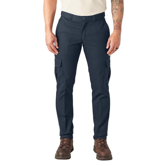 Dickies Men's Slim Fit Cargo Pants, Dark Navy, 36X34