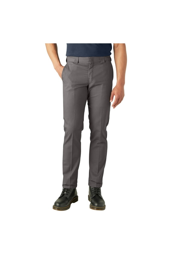 Men's Slim Fit Tapered Leg Multi-Use Pocket Work Pants, Dark Navy, 36x32