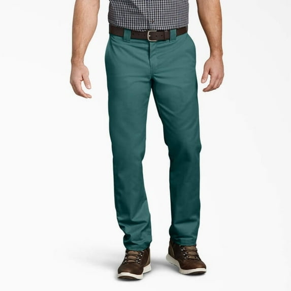 Dickies Men's Slim Fit Tapered Leg Multi-Use Pocket Work Pants, Lincoln Green, 34 X 30