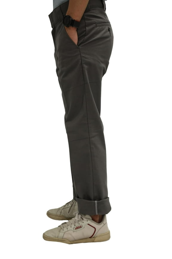 Men's Slim Tapered Work Pants Stretch Twill, Wrinkle-Resistant, Lightweight Chinos for Office & Jobsite, Gravel Gray, 31W x 30L