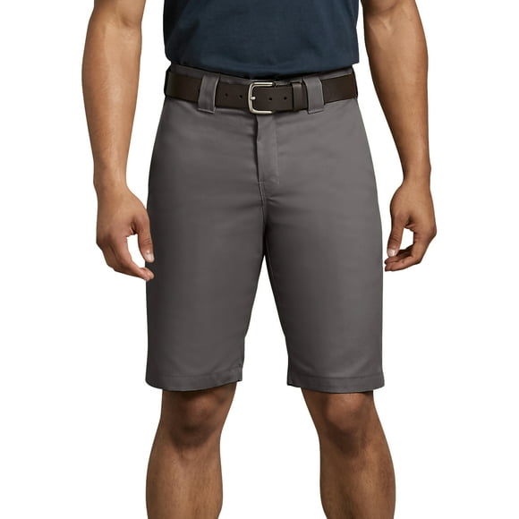 Dickies Men's 11 Inch Regular Fit Stretch Twill Work Short, Gravel Gray, 34