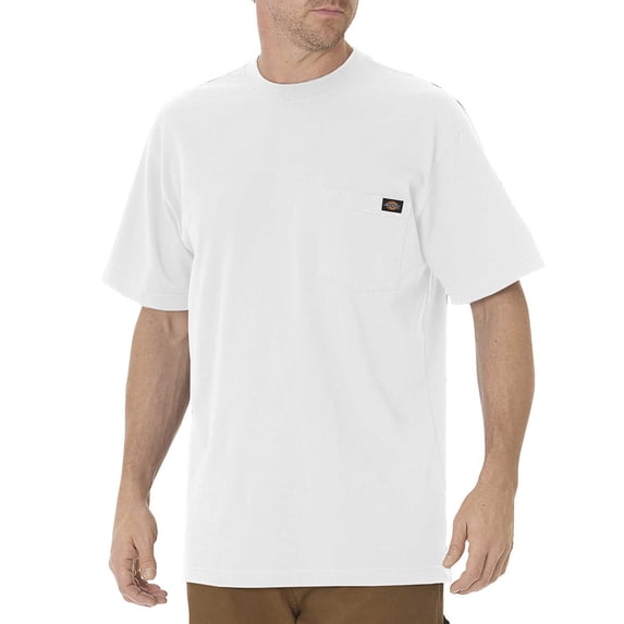 Dickies Men's T-Shirt Casual Front Pocket Short Sleeve Crew Neck Workwear Tee, White, XL