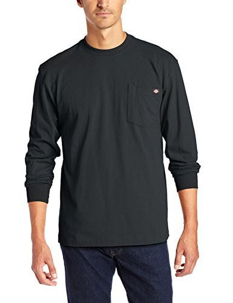 Dickies Men's T-Shirt Heavyweight Pocket Long Sleeve Relaxed Fit T ...