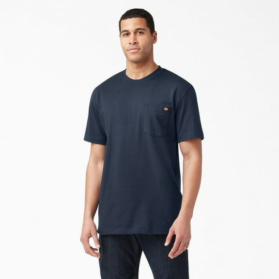 Dickies Men's T-Shirt Heavyweight Short Sleeve Pocket Relaxed Fit T-Shirt, Dark Navy (DN), XL