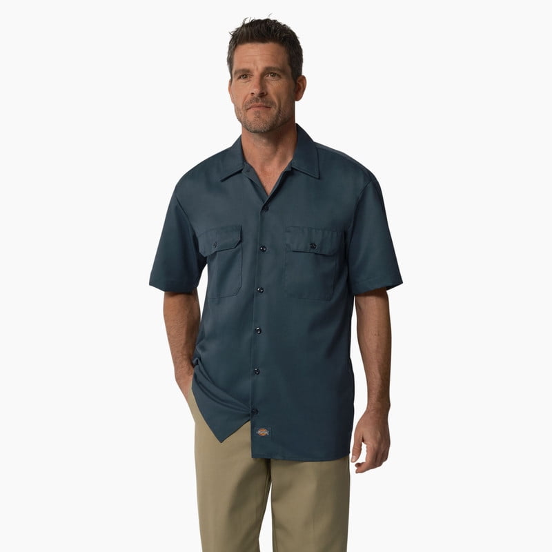Dickies Men's Twill work shirt Original, Airforce Blue, 3X - Walmart.com