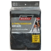 Dickies Men's Value Work Crew Sock, 12 Pack Black Size 6-12