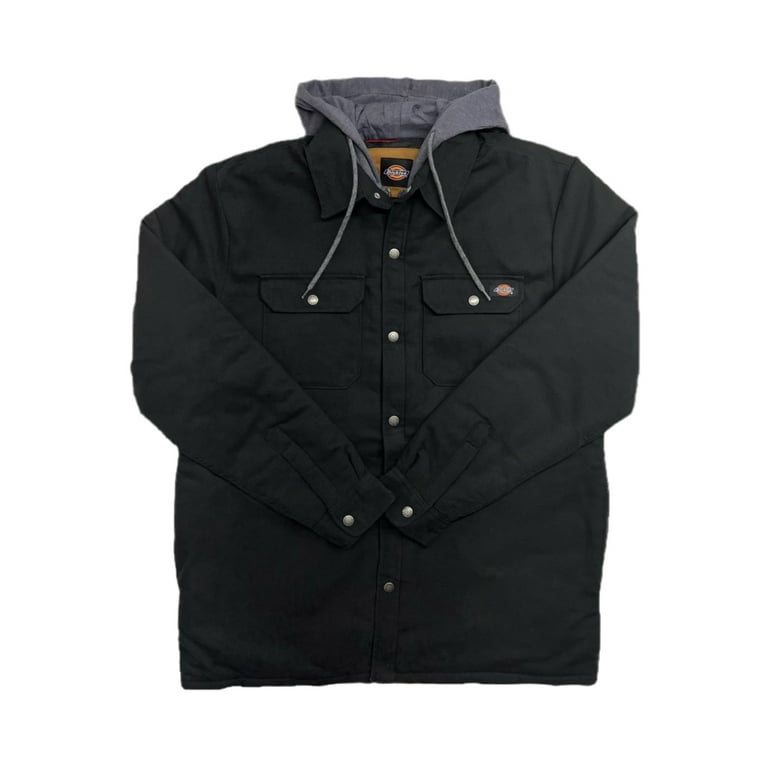 Dickies Men's Work Canvas Lined Fleece Hooded Duck Shirt Jacket