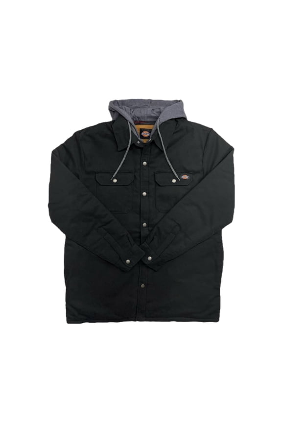 Men's Water Repellent Duck Hooded Workwear Shirt Jacket