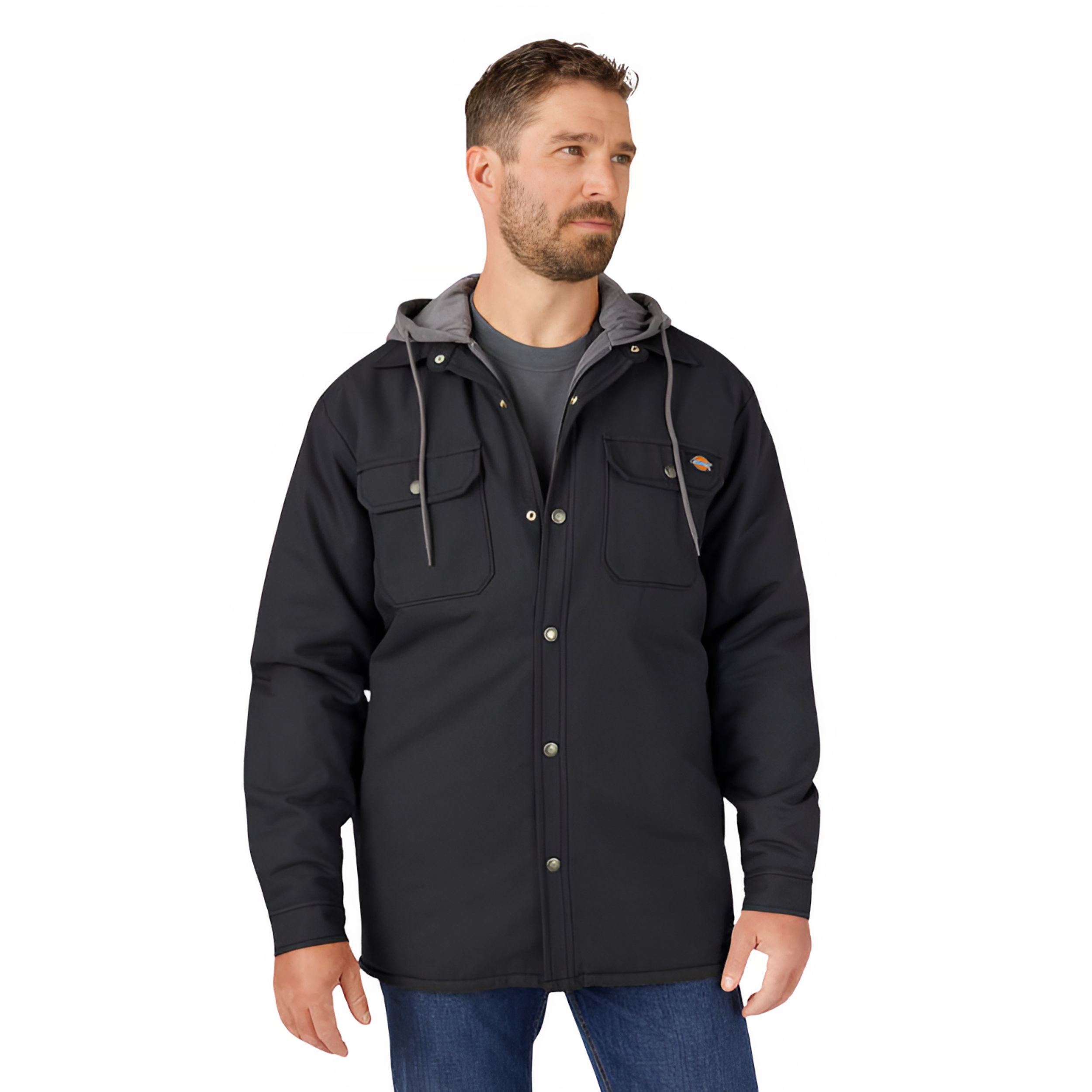 Dickies Men's Work Canvas Lined Fleece Hooded Duck Shirt Dickies Men's Work Canvas Lined Fleece Hooded Duck Shirt