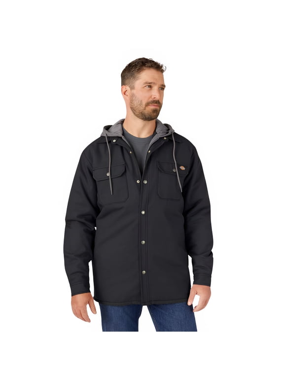 Men's Water Repellent Duck Hooded Workwear Shirt Jacket