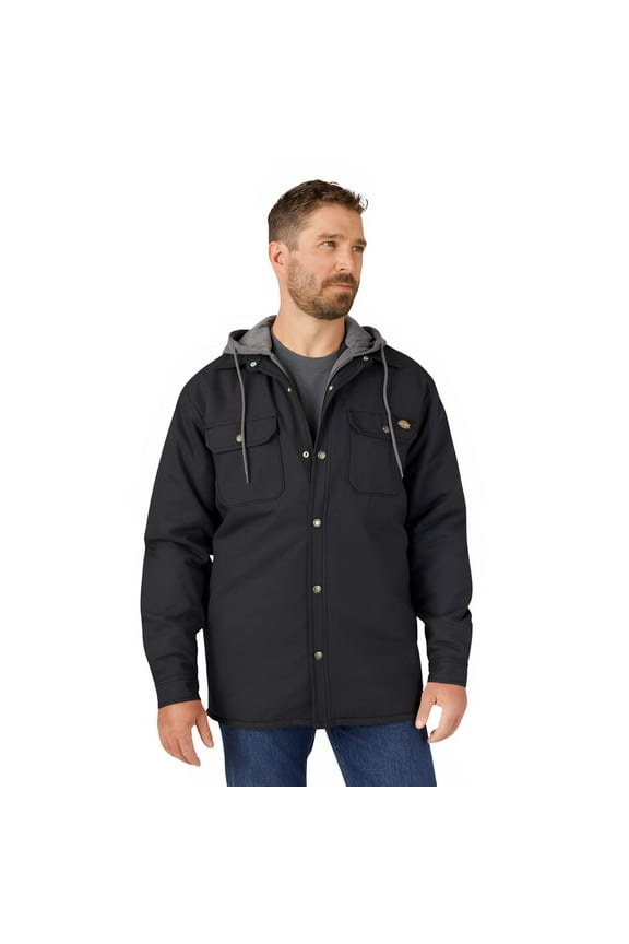Men's Water Repellent Duck Hooded Workwear Shirt Jacket