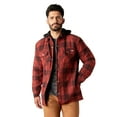 thumbnail image 1 of Dickies Men's Water Repellent Flannel Hooded Shirt Jacket | Quilted Lined Work Jacket with Fleece Hood & Hand Warmer Pockets, 1 of 4