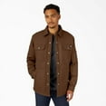 thumbnail image 1 of Dickies Men's Water Repellent Fleece-Lined Duck Shirt Jacket, Timber Brown, X-Small, 1 of 5