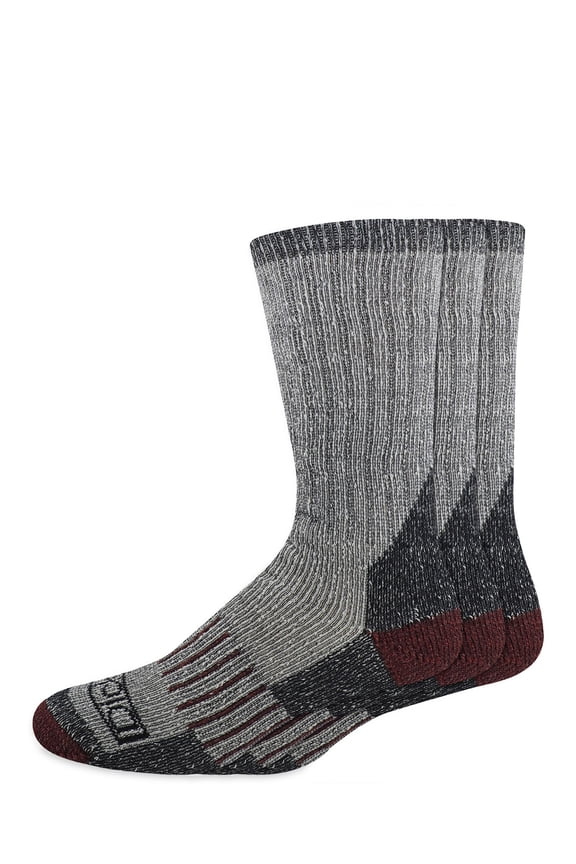 Genuine Dickies Men's Wool Thermal Crew Sock, 3 Pack, Shoe Size 6-12