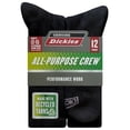 thumbnail image 1 of Dickies Men's Work Crew Socks, 12 Pack, Cushioned, Reinforced Toe & Heel, 1 of 5