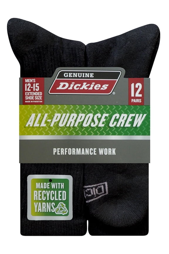 Men's Work Crew Socks, 12 Pack