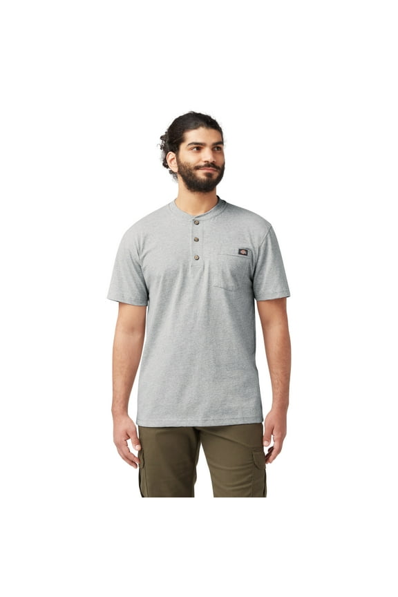 Men's and Big Men's Heavyweight Short Sleeve Henley T-Shirt