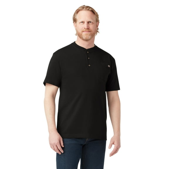 Dickies Men's and Big Men's Heavyweight Short Sleeve Henley T-Shirt