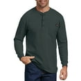 thumbnail image 1 of Dickies Men's and Big Men's Long Sleeve Heavyweight Henley T-Shirt, 1 of 2