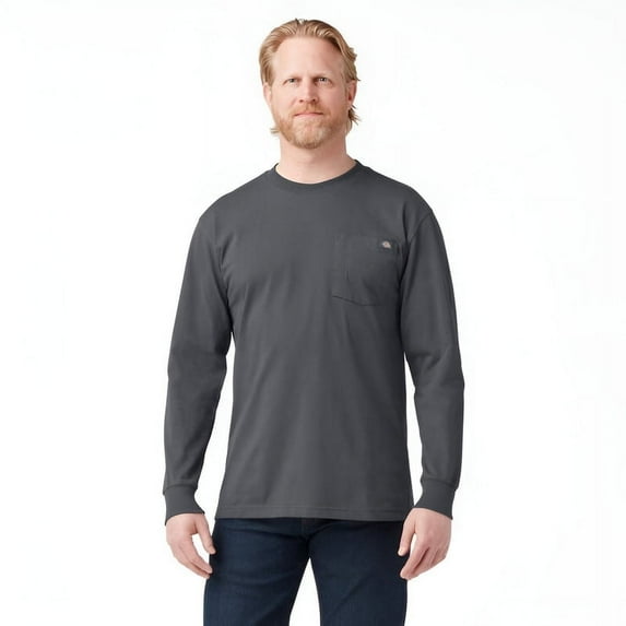 Dickies Men's and Big Men's Long Sleeve Heavyweight Pocket T-Shirt