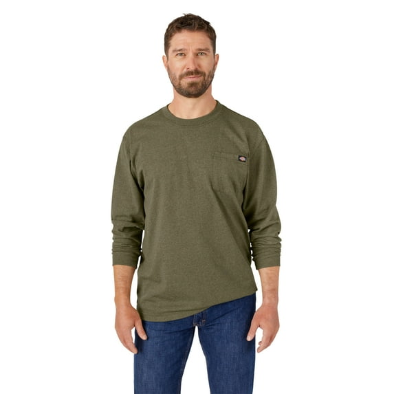 Dickies Men's and Big Men's Long Sleeve Heavyweight Pocket T-Shirt