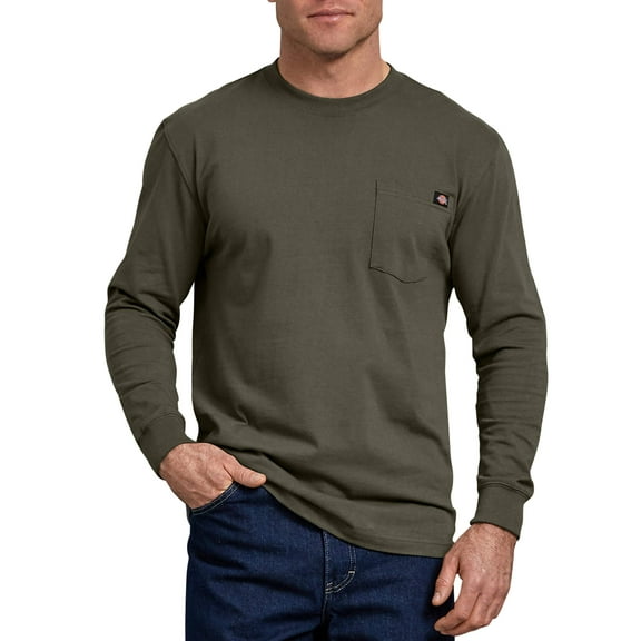 Dickies Men's and Big Men's Long Sleeve Heavyweight Pocket T-Shirt