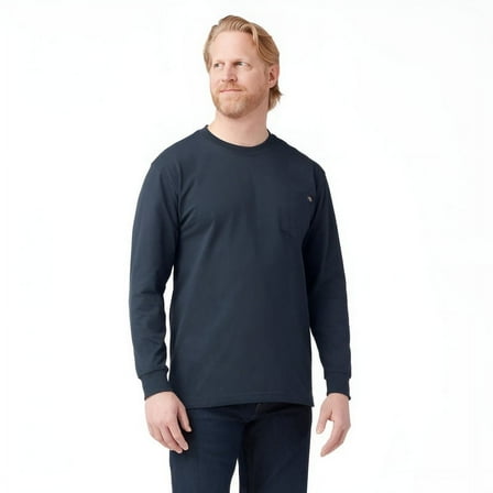 Dickies Men's and Big Men's Long Sleeve Heavyweight Pocket T-Shirt