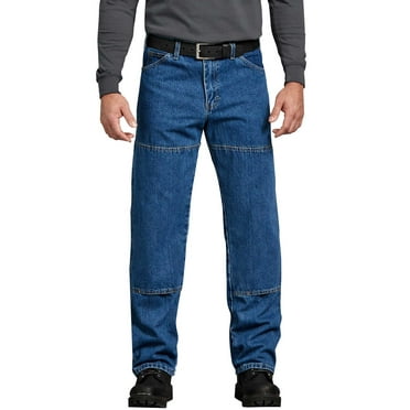 Dickies Men's and Big Men's Relaxed Fit Workwear Double Knee Denim Jeans