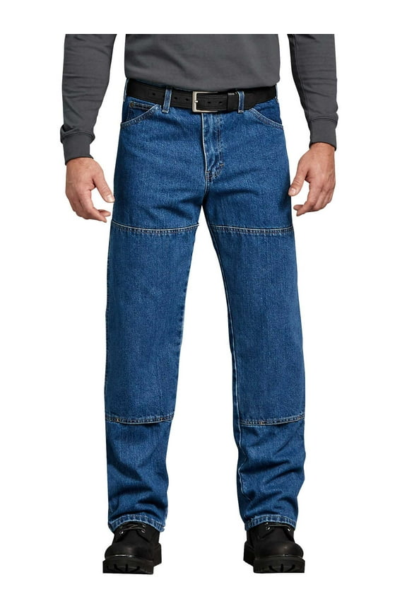 Men's and Big Men's Relaxed Fit Workwear Double Knee Denim Jeans