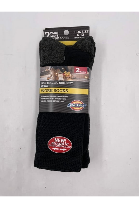 2 PAIRS MEN'S WORK SOCKS 6-12 SHOE SIZE