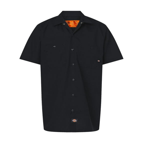 Dickies Men's Industrial Short Sleeve Work Shirt Black Charcoal S